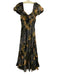 Free People Size S Black, Blue & Multi Cotton Blend Short Puff Sleeve Dress Black, Blue & Multi / S
