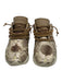 Esse Ut Esse Shoe Size 37 Taupe & White Leather Snakeskin Embossed Sneakers Taupe & White / 37
