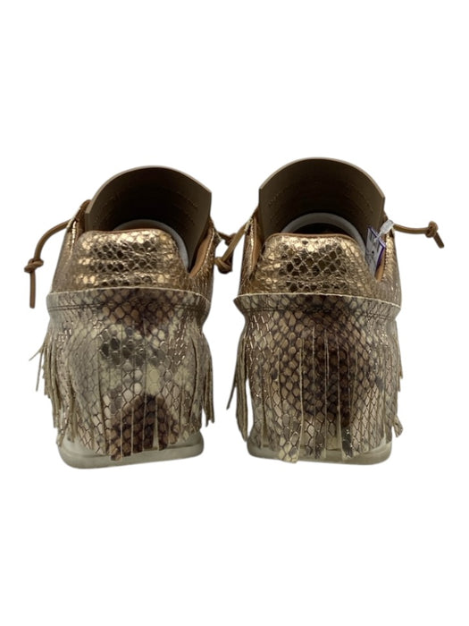 Esse Ut Esse Shoe Size 37 Taupe & White Leather Snakeskin Embossed Sneakers Taupe & White / 37