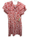 Olivia James the Label Size XS White & Red Cotton Floral Ruffle Cap Sleeve Dress White & Red / XS