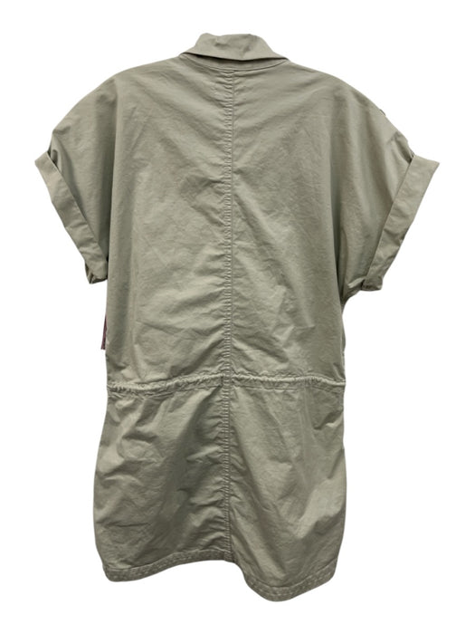 Pistola Size Medium Sage green Cotton Blend Short Sleeve Zucca Cuff Sleeve Dress Sage green / Medium