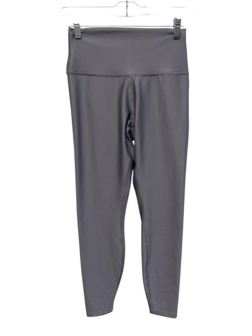 Alo Size S Gray Purple Polyester Blend High Rise Stretch Ankle Length Leggings Gray Purple / S