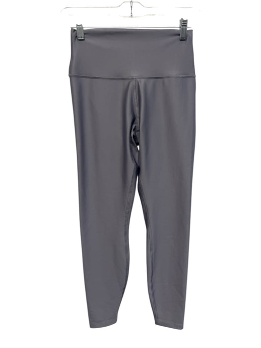 Alo Size S Gray Purple Polyester Blend High Rise Stretch Ankle Length Leggings Gray Purple / S