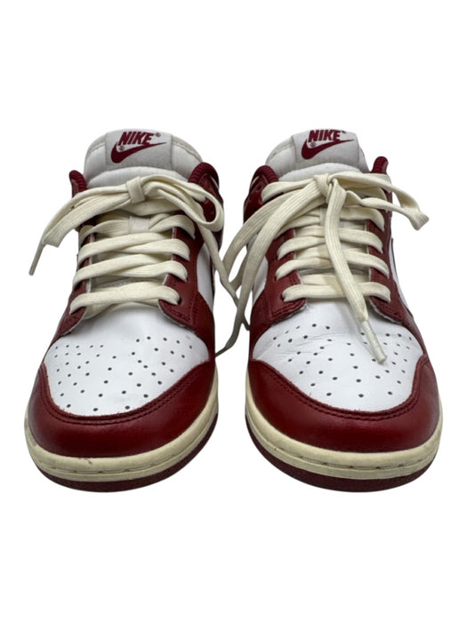 Nike Shoe Size 7 White & Red Synthetic Lace Up Round Toe Shoes White & Red / 7