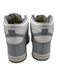 Nike Shoe Size 5 White & Grey Synthetic Lace Up Round Toe High Top Shoes White & Grey / 5