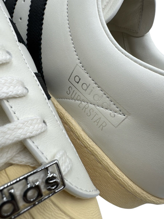 Adidas Shoe Size 12 Made in Italy White & Beige Leather Solid Sneaker Shoes White & Beige / 12