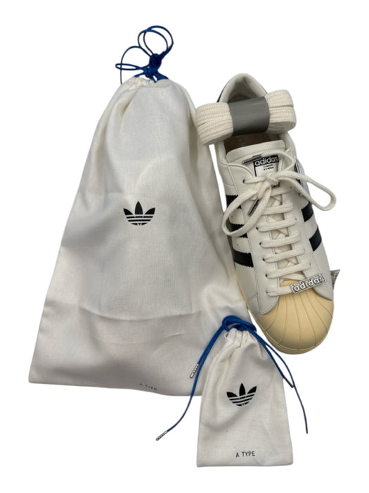 Adidas Shoe Size 12 Made in Italy White & Beige Leather Solid Sneaker Shoes White & Beige / 12