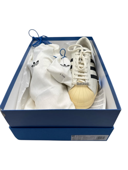 Adidas Shoe Size 12 Made in Italy White & Beige Leather Solid Sneaker Shoes White & Beige / 12