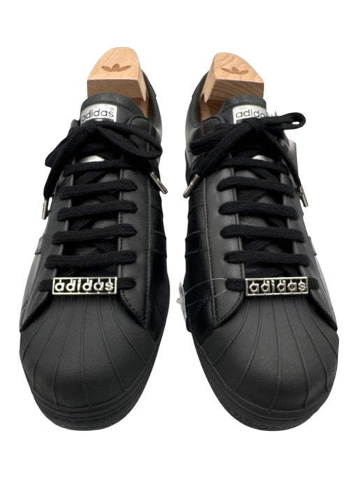 Adidas Shoe Size 12 Made in Italy Black Leather Solid Sneaker Men's Shoes Black / 12