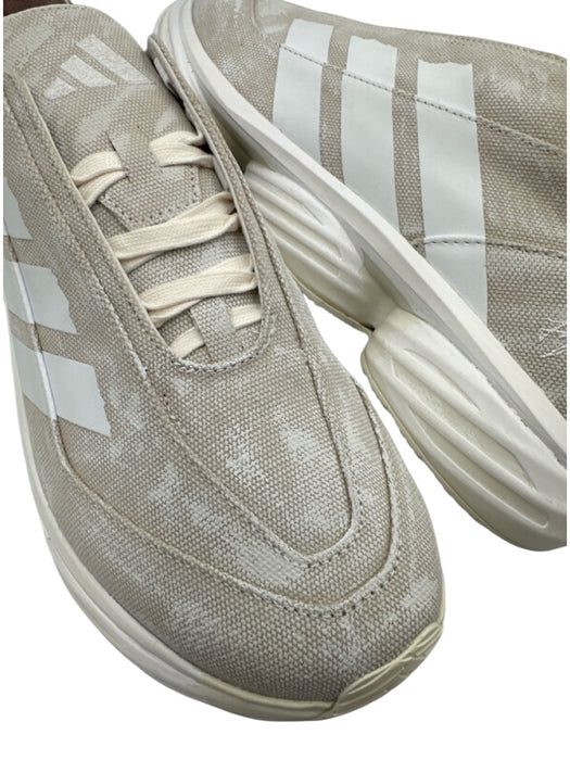 Adidas Shoe Size 12 New Beige & White Canvas Distressed Sneaker Men's Shoes Beige & White / 12