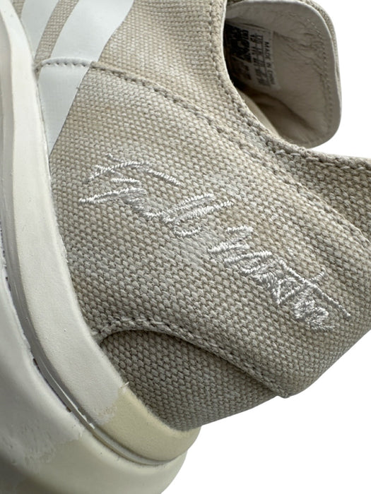 Adidas Shoe Size 12 New Beige & White Canvas Distressed Sneaker Men's Shoes Beige & White / 12