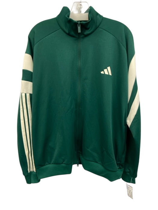 Adidas NWT Size XL Green Synthetic Solid Zip UP Men's Jacket Green / XL