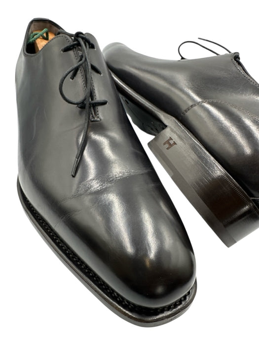 Hideoki Shoe Size 12 Like New Black Leather Solid Dress Men's Shoes Black / 12