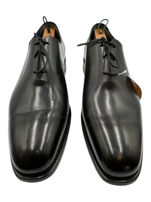 Hideoki Shoe Size 12 Like New Black Leather Solid Dress Men's Shoes Black / 12