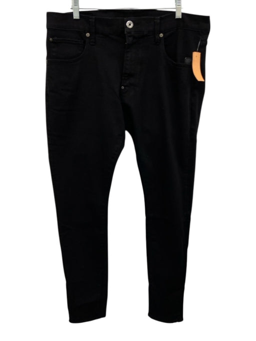 G Star Size 36 Black Cotton Blend Solid Jean Skinny Men's Pants Black / 36