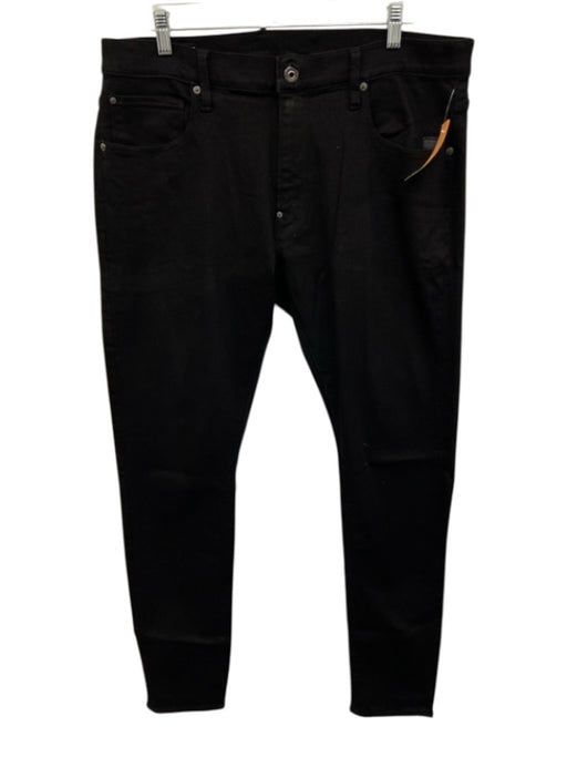 G Star Size 36 Black Cotton Blend Solid Jean Skinny Men's Pants Black / 36