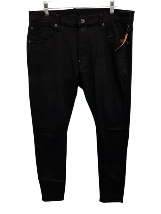 G Star Size 36 Black Cotton Blend Solid Jean Skinny Men's Pants Black / 36