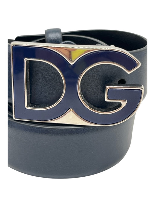 Dolce & Gabbana Blue Leather Solid Men's Belt Blue