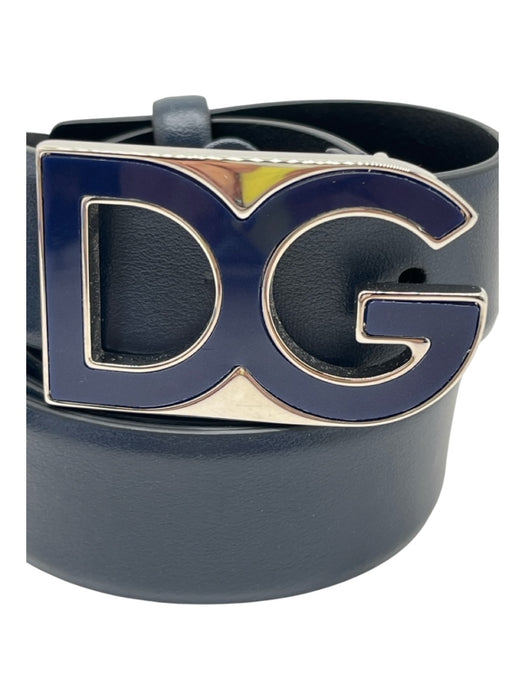 Dolce & Gabbana Blue Leather Solid Men's Belt Blue