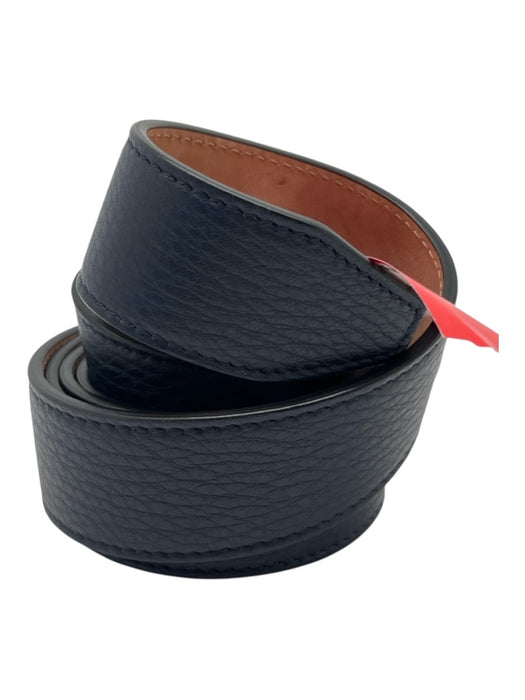 Fendi Navy Leather Solid Men's Belt Navy