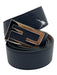 Fendi Navy Leather Solid Men's Belt Navy