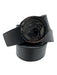 Versace Black Leather Solid Medusa Men's Belt Black