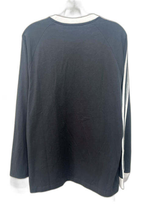 Adidas NWT Size L Black Cotton Solid T shirt Crew Men's Long Sleeve Shirt Black / L