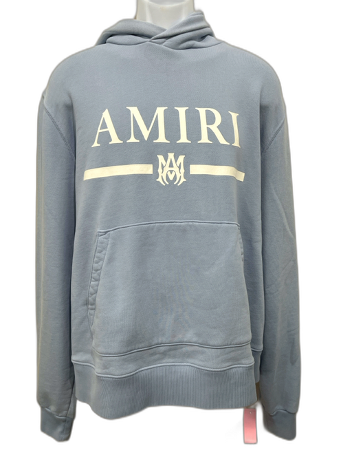 Amiri Size L Light blue Cotton logo Hoodie Men's Jacket Light blue / L