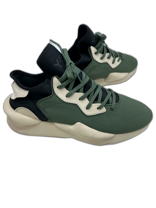 Y3 Shoe Size 12.5 NWT Green & Beige Print Synthetic Solid Sneaker Men's Shoes Green & Beige Print / 12.5