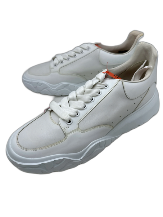 Alexander McQueen Shoe Size 45 AS IS White Leather Solid Sneaker Men's Shoes White / 45