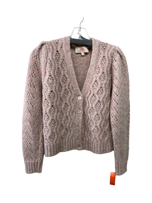 Kilte Size 1 Pink, Orange, Blue Baby Alpaca Blend Long Sleeve Cable Knit Sweater Pink, Orange, Blue / 1