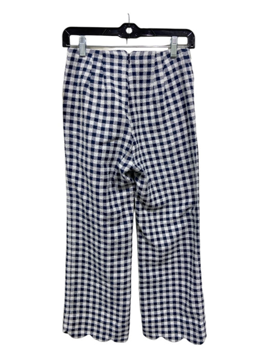 Lisa Marie Fernandez Size 1/Small Navy Blue & White Cotton Blend Gingham Pants Navy Blue & White / 1/Small