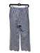 Lisa Marie Fernandez Size 1/Small Navy Blue & White Cotton Blend Gingham Pants Navy Blue & White / 1/Small