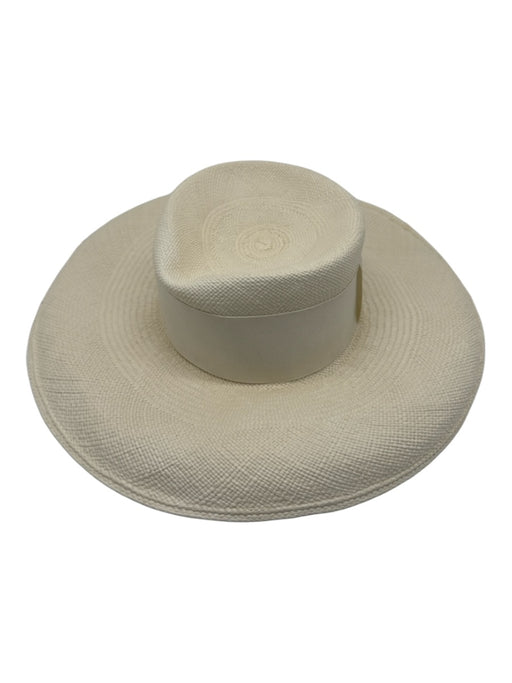 Artesano Cream Toquilla Straw Woven Wide Brim Hat Cream / Small