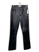 Agolde Size 23 Black Recycled Leather & PU High Rise Straight Pants Black / 23