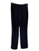 Amanda Uprichard Size XS Black Polyester High Rise Pleat Detail Trouser Pants Black / XS