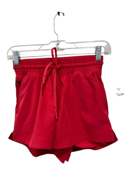 YPB Size XS Red Polyester & Elastane Elastic Waist Side Pockets Shorts Red / XS