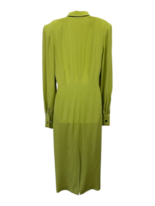 Rowen Rose Size 34/  XS Green Acetate Blend Half Button Long Sleeve Dress Green / 34/  XS