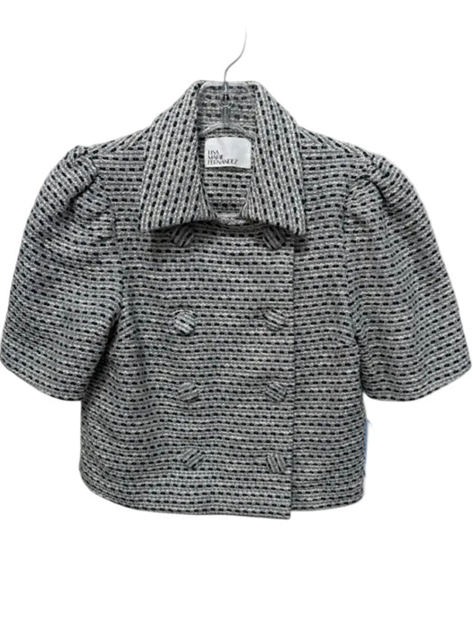 Lisa Marie Fernandez Size 0 Gray & Navy Cotton Blend Metallic Thread Pant Set Gray & Navy / 0