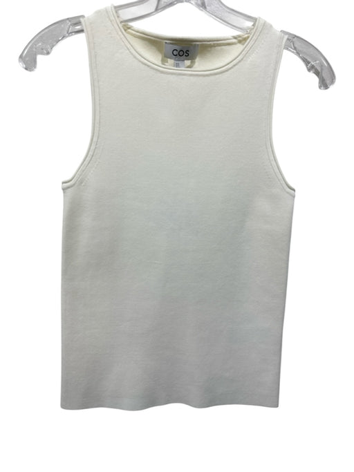 COS Size XS Ivory Viscose Blend Sleeveless Top Ivory / XS
