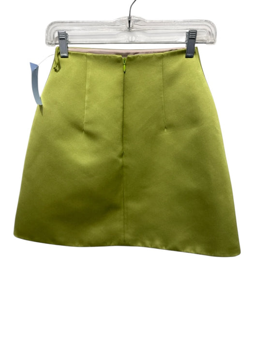 Emilia Wickstead Size Est Size XS Green Missing Fabric Back Zip Mini Skirt Green / Est Size XS