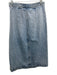 Khaite Size 25 Light Wash Cotton Denim Front Slit Side Zip Midi Skirt Light Wash / 25
