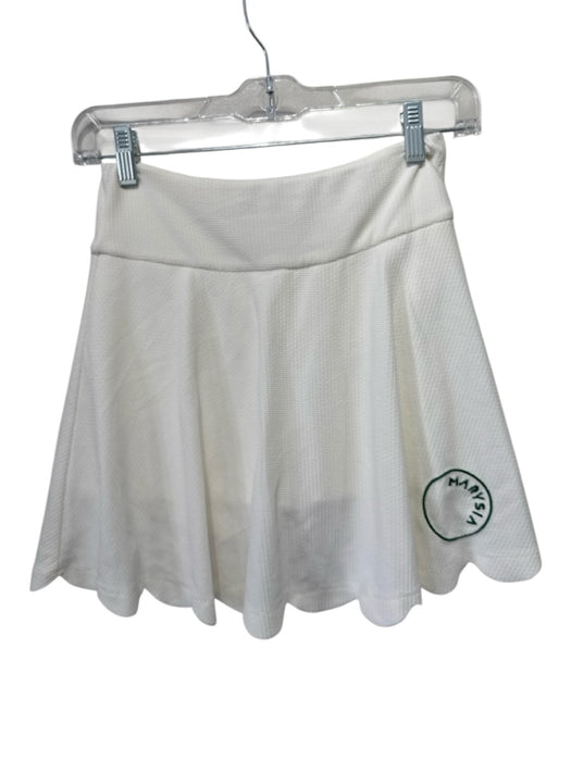 Marysia Size XS/S Off White Polyamide Blend Scalloped Sleeveless Skort Skirt Set Off White / XS/S