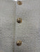 Celine Size 34 Butter Yellow Wool Blend Short Sleeve Knit Boucle Pockets Jacket Butter Yellow / 34