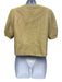 Celine Size 34 Butter Yellow Wool Blend Short Sleeve Knit Boucle Pockets Jacket Butter Yellow / 34