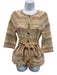 Chanel Size 34 Beige, White, Pink Blend Knit Long Sleeve Striped Sash Inc Jacket Beige, White, Pink / 34