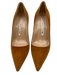 Manolo Blahnik Shoe Size 38 Brown Leather Suede Stiletto Pointed Toe Pumps Brown / 38
