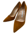 Manolo Blahnik Shoe Size 38 Brown Leather Suede Stiletto Pointed Toe Pumps Brown / 38