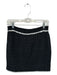 Generation Love Size 4 Black & White Cotton Blend Tweed GHW Fringe Skirt Black & White / 4