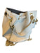 Anna Paola Cream & Gold Leather Chain Strap bucket Bag Cream & Gold / S